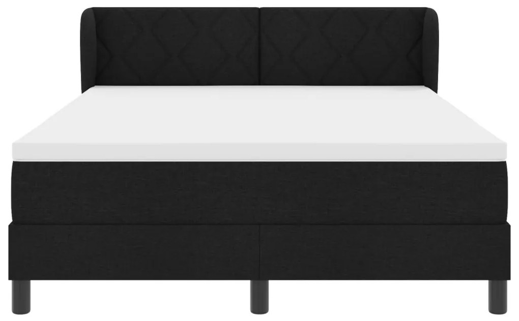 Rugós Ágy Matrac Kép Fekete 140x190 cm Szövet