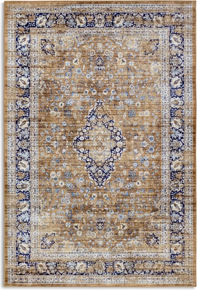 Keleti szőnyeg nappaliba 80x150cm,lapos szövésű narancssárga krémszínű