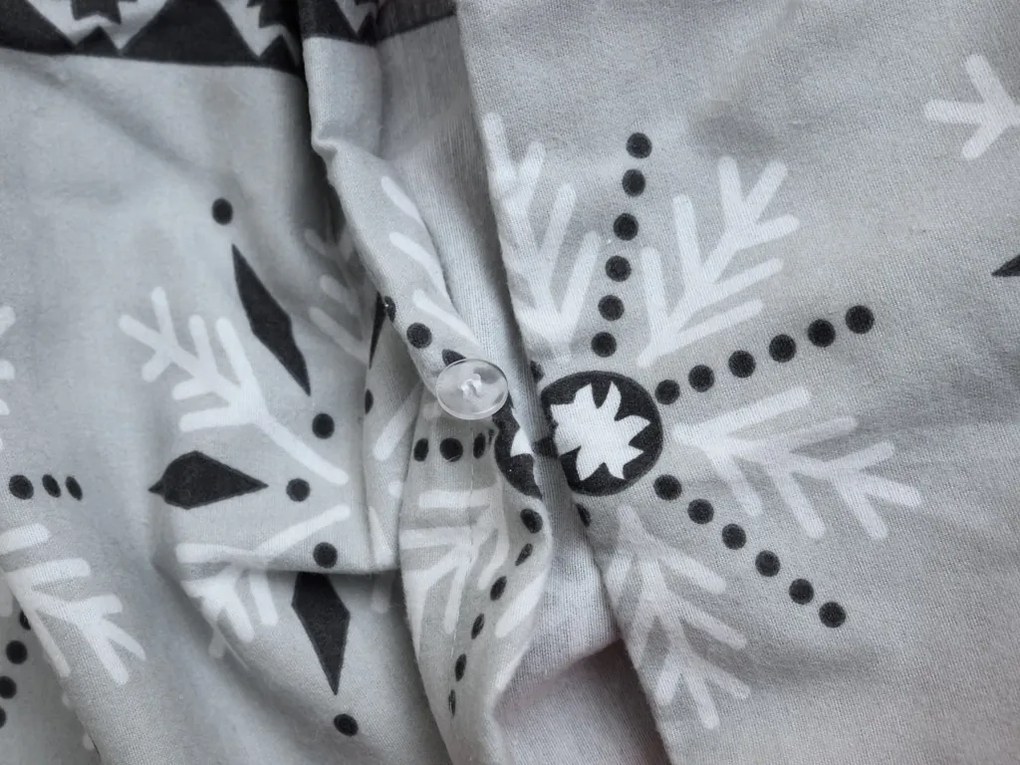 Flanel ágynemű SNOWY FOREST szürke Ágyneműhuzat mérete: 70 x 90 cm | 140 x 220 cm