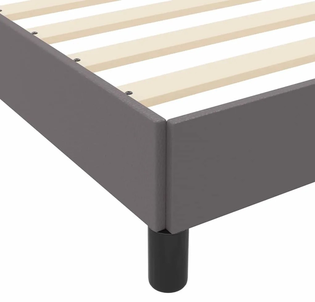 Ágy matracmal Szürke 90 x 200 cm Műbőr