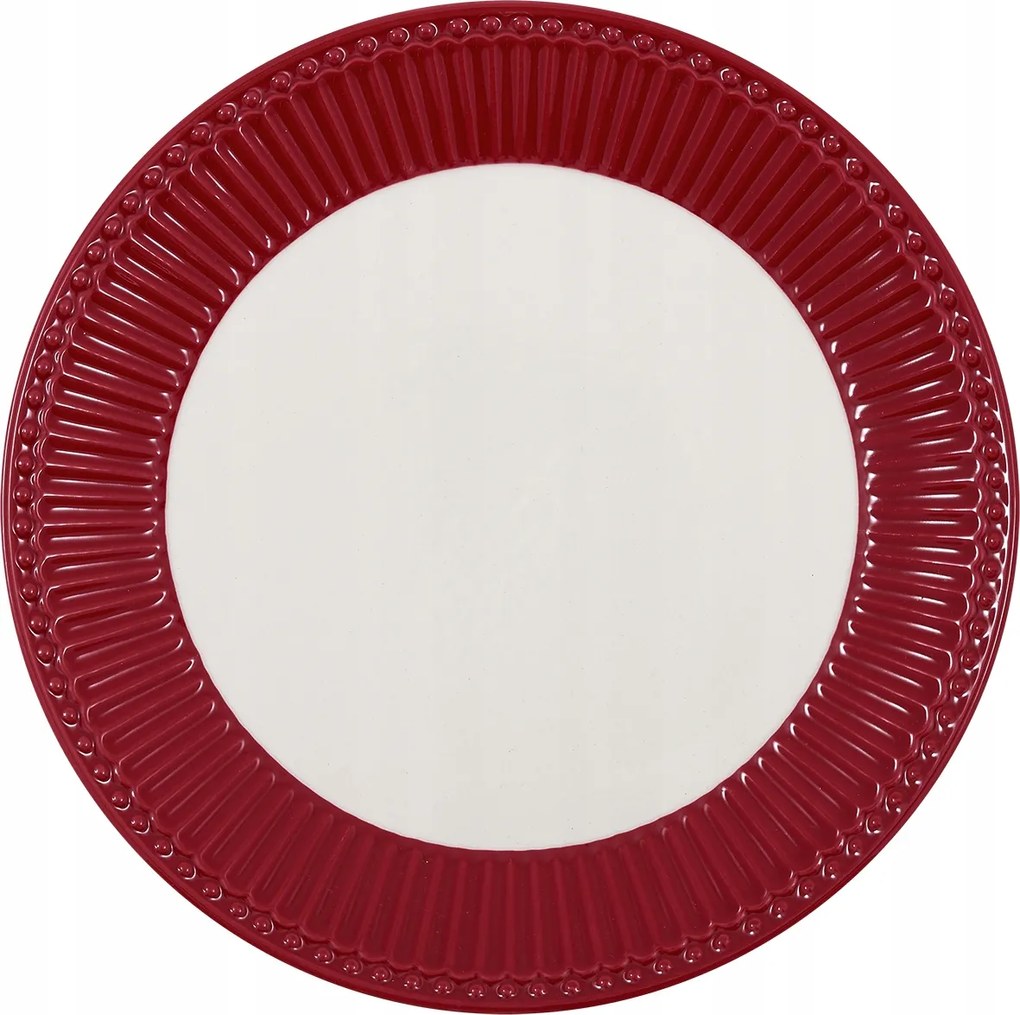 Alice Claret Red Green Gate desszertes tányér, 23 cm