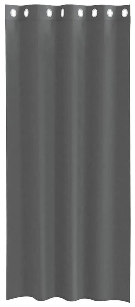2 db sötétszürke fátyolfüggönyök rojtokkal 140x245 cm