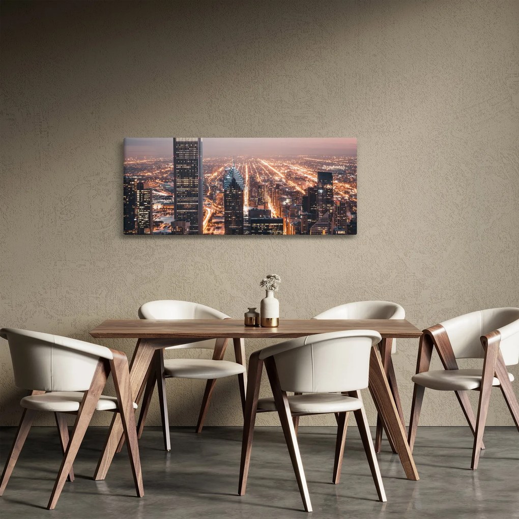 Fényes metropolisz képe (120x50 cm)