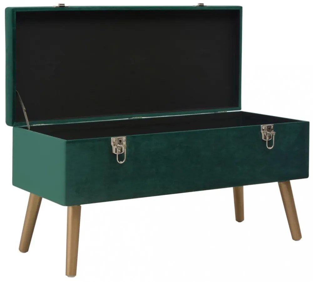 zöld bársonypad tárolórekesszel 80 cm