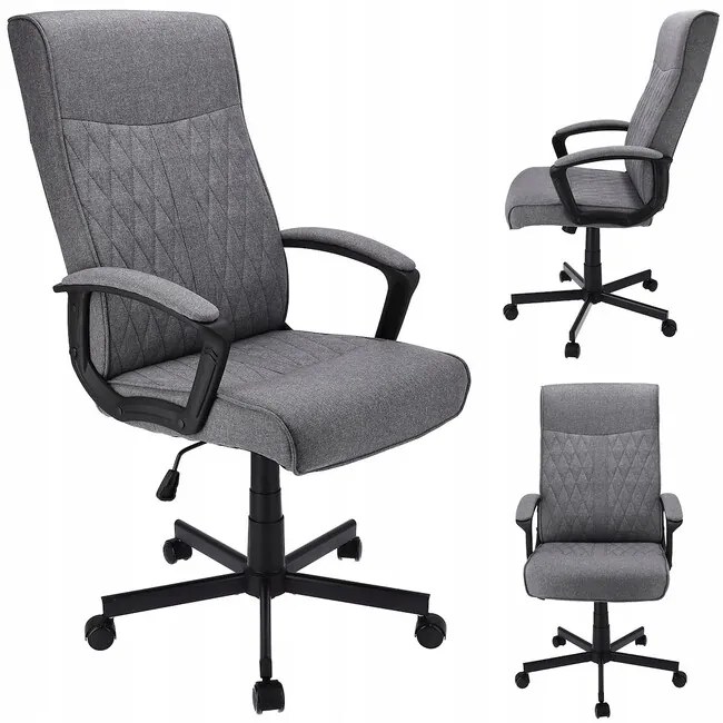 Comfort irodai szék, fekete talp, szürke 41452