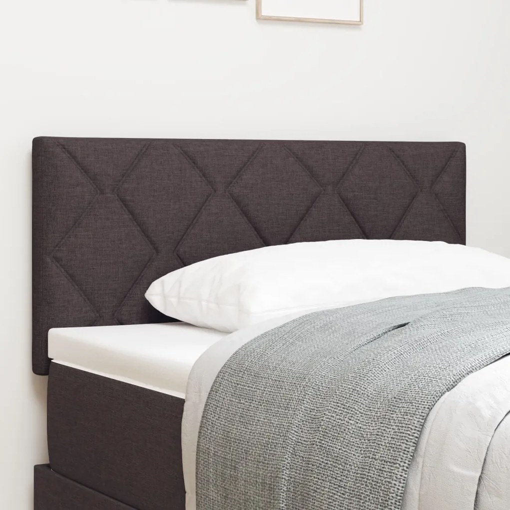 Fejtámla Gyémánt Blokkos Design Sötétbarna 90 cm Szövet