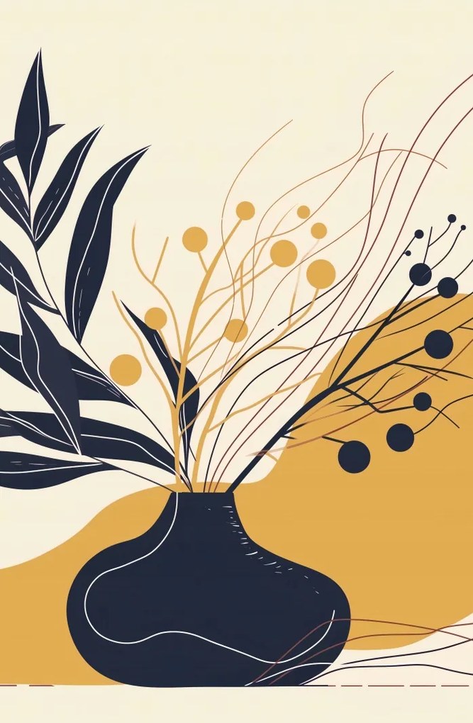 Poszter 53x81cm Sötét levelek nyugalma