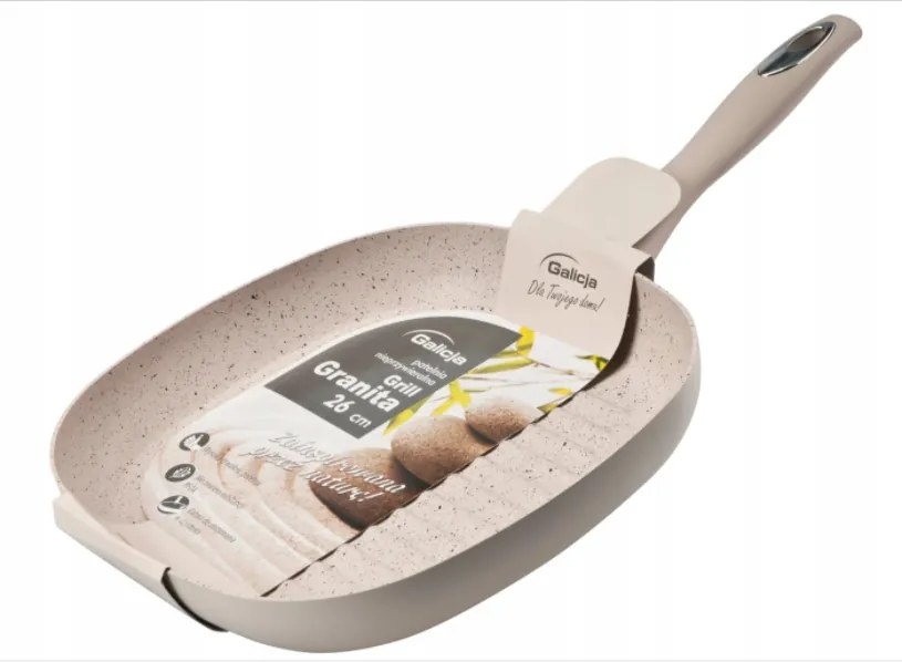 Grill serpenyő Galicja Granita 26 cm gránit