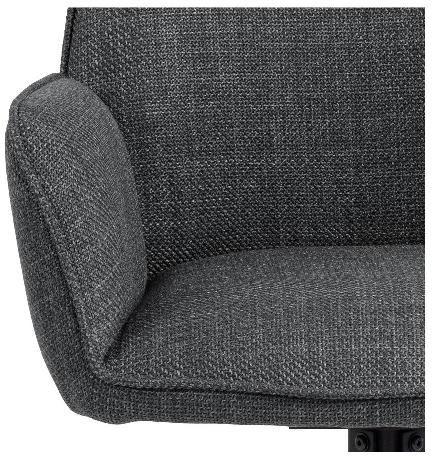 Sötétszürke kárpitozott karfás étkezőfotel szett 2 db-os Glenda – Actona