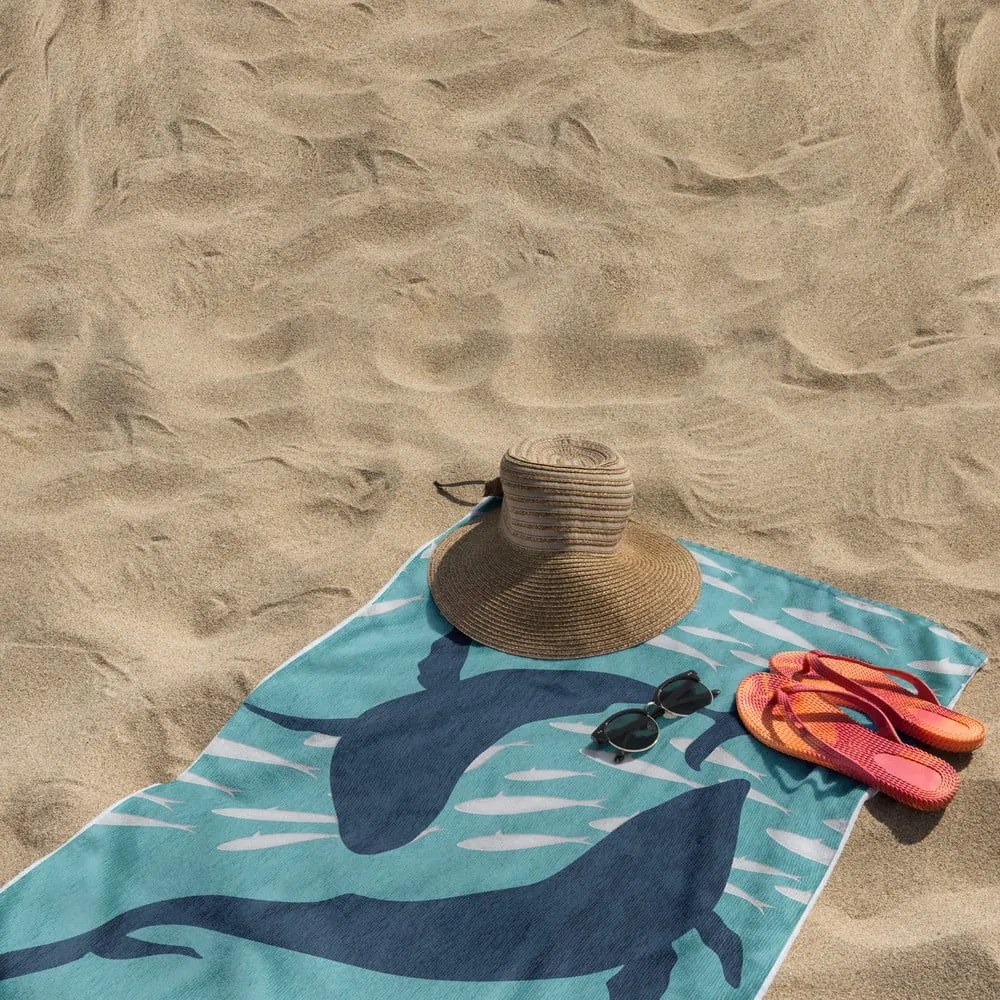 Kék strandtörölköző 90x180 cm Dolphin – DecoKing
