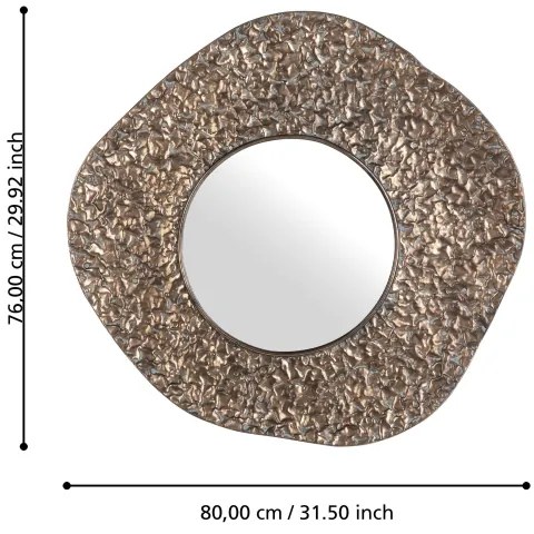 Eglo 425073 - Fali tükör TOAMASINA 76x80 cm bronzszínű