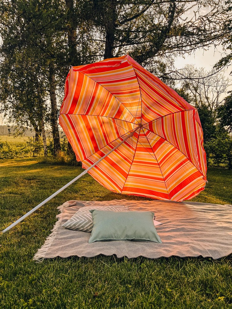 Piros-narancssárga napernyő SUNBEAM 180 cm