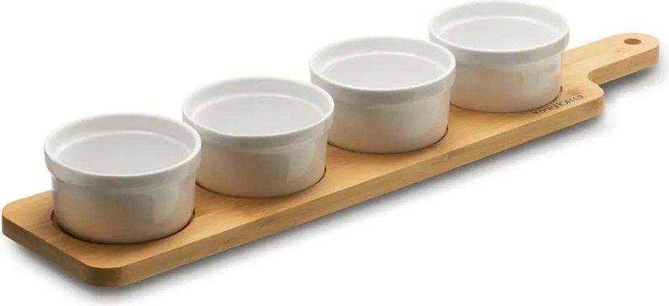 Tálkészlet szószok és mártások deszkáján