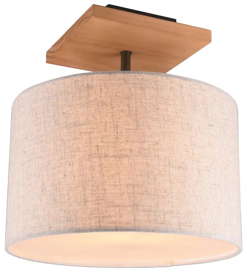 Világosszürke mennyezeti lámpa textil búrával Elmau – Trio