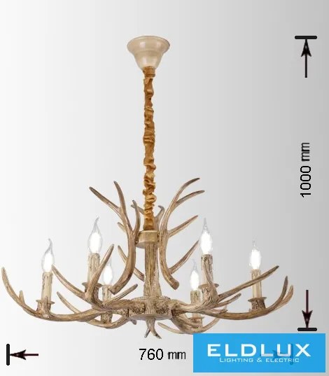 ELDLUX B48-C Vintage Csillár IP20