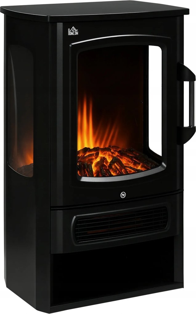 Homcom Led elektromos kandalló, valósághű lángok, 2 teljesítmény,