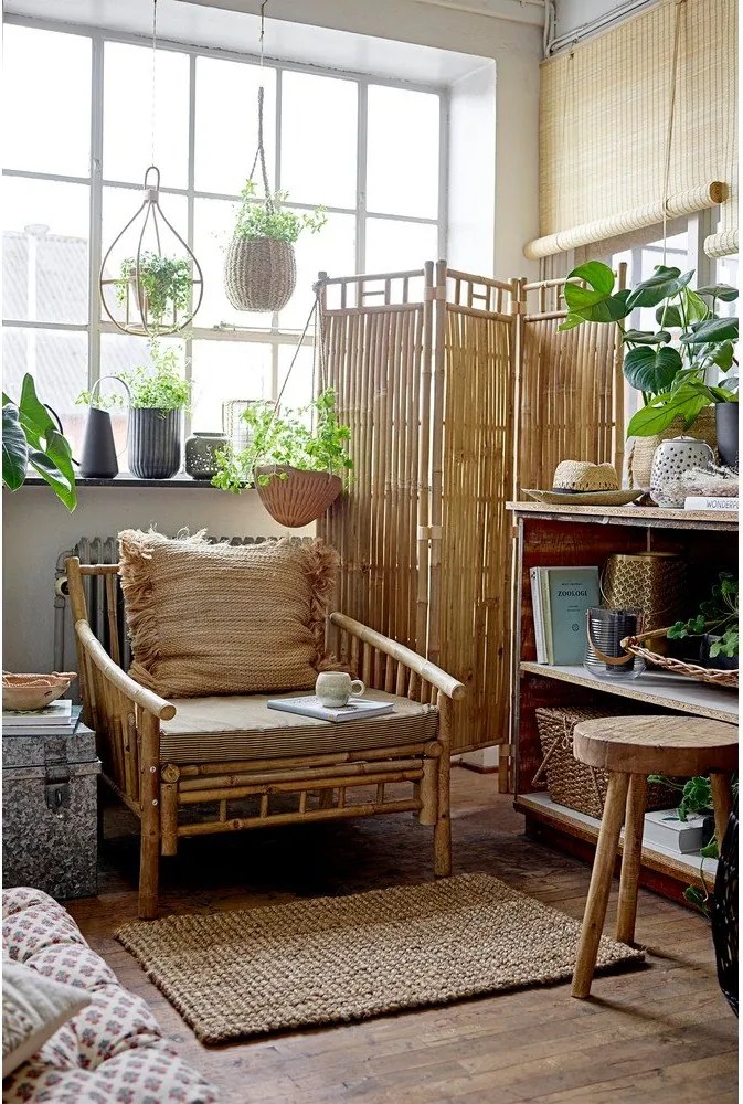 Natúr színű bambusz kerti fotel Sole – Bloomingville