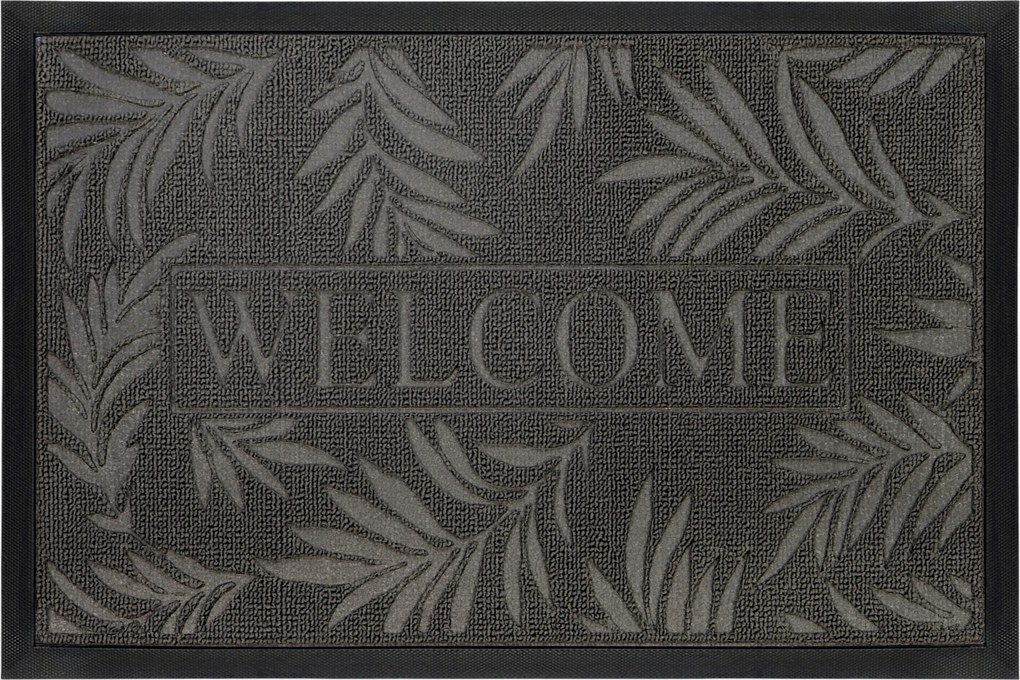 Lábtörlő Kültéri Ajtóhoz 40X60 Szürke Gumi Bejárati Nagy 3D Szőnyeg