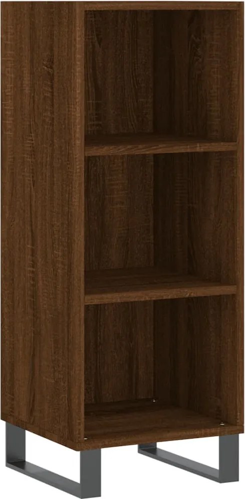 vidaXL barna tölgyszínű szerelt fa tálalószekrény 34,5 x 32,5 x 90 cm
