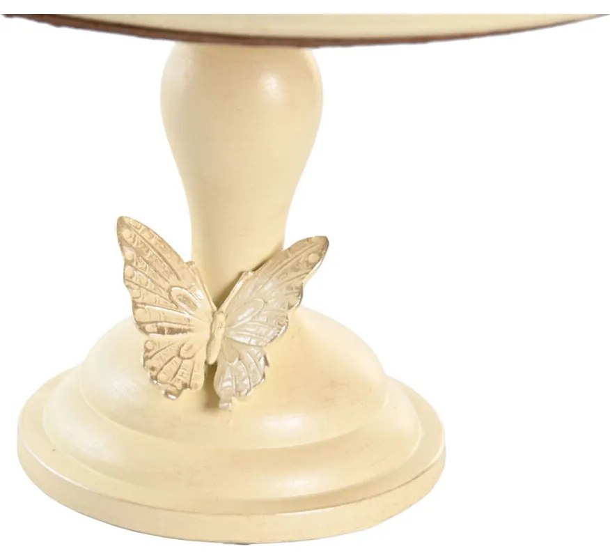 Vintage kerek kínáló tál - dísztál pillangós