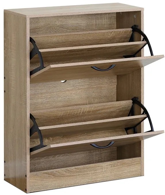 Cipőtartó (cipősszekrény), MDF, barna, ABO-G1014 OAK