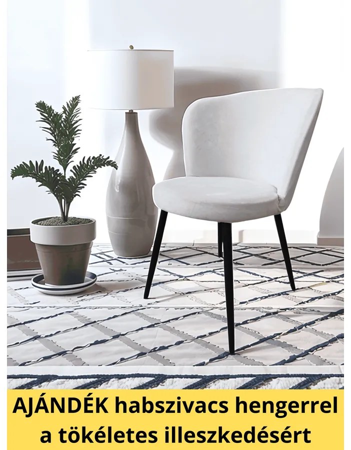 Székhuzat JYSK RISSKOV étkezőszékre (elasztikus, mosható, HALVÁNYSZÜRKE)