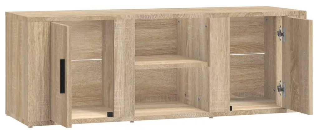 sonoma tölgyszínű szerelt fa TV-szekrény 100x31,5x35 cm