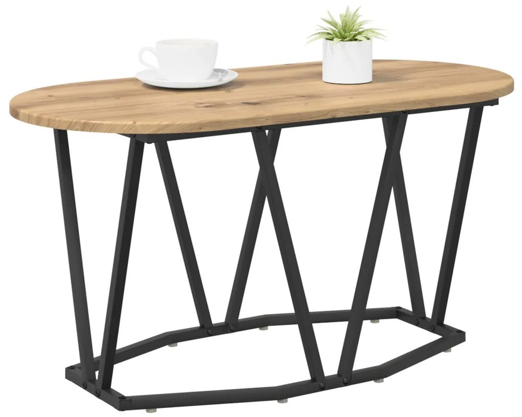 Kávézóasztal Mesteri Tölgy 80x40x40,5 cm Műanyag és Fém