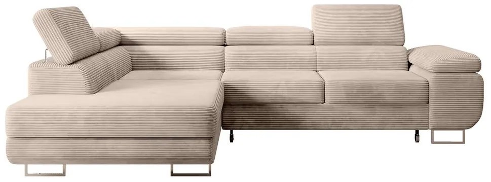 Sarokkanapé Stiletto (B) (sötét bézs + ezüst). Akció -15%. 1099704