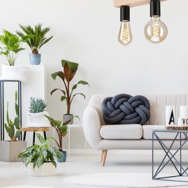 Felületre szerelhető csillár VITO 2xE27/60W/230V tölgy