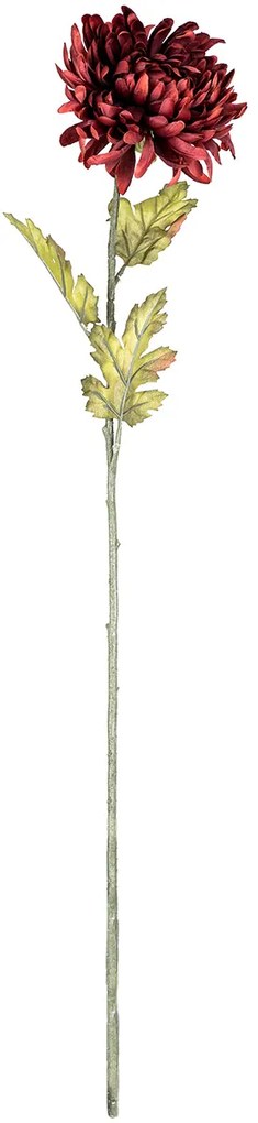 Mesterséges krizantém, 74 cm magas, bordó színű
