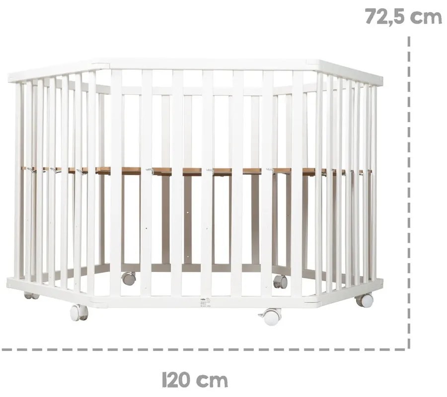 Fehér gurulós járóka állítható magassággal – Roba