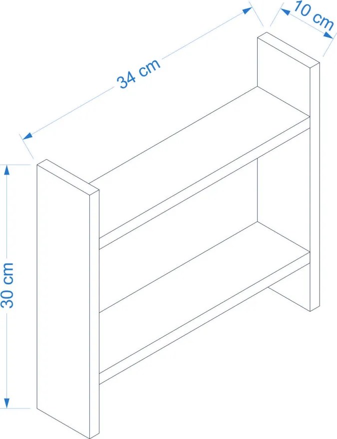 Konyhai fűszertartó polc, fehér, 34x30x10 cm