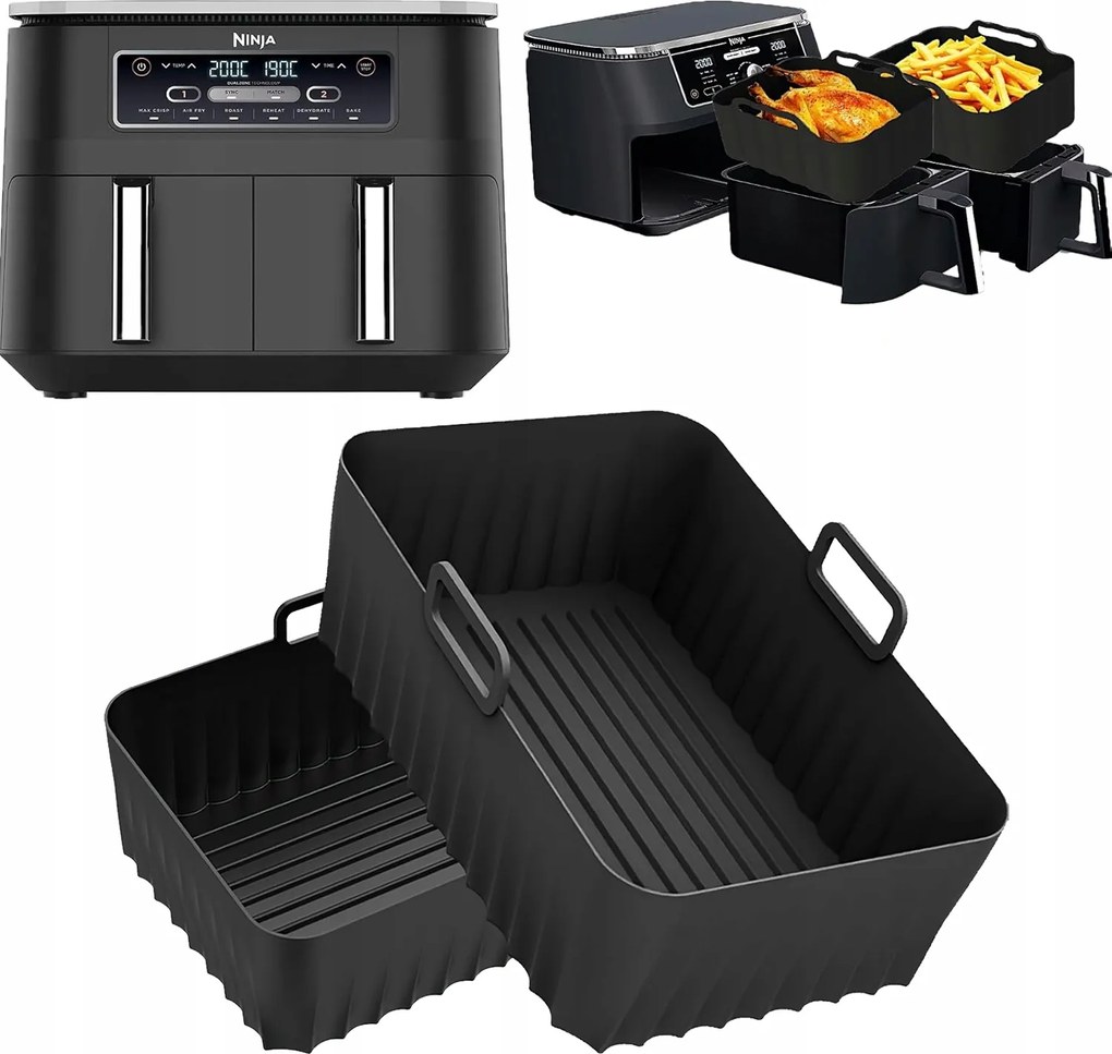 2 Db Szilikon Air Fryer Zsírmentes Sütőlap