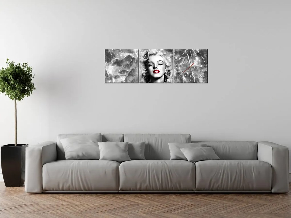 Gario Órás falikép Felvillanyozó Marilyn Monroe - 3 részes Méret: 30 x 90 cm