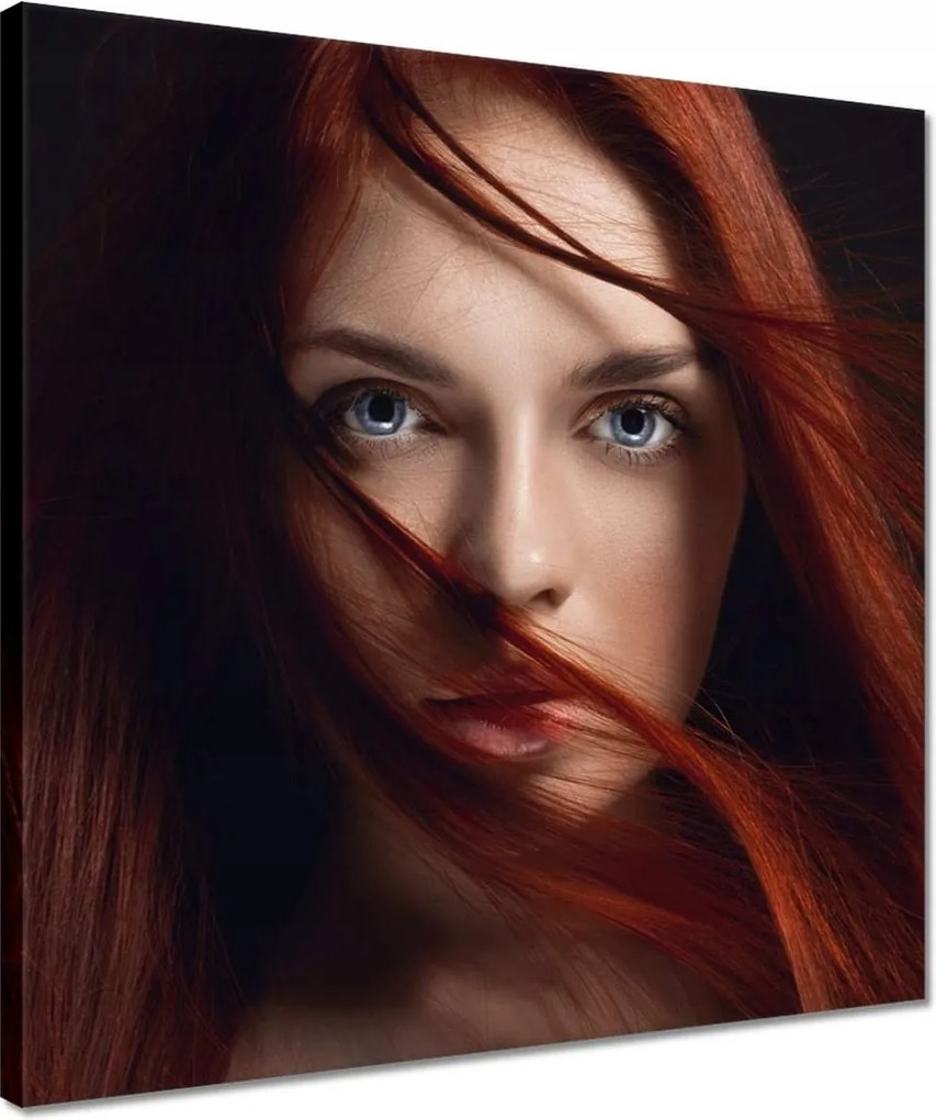 Vászonkép 40x40 Csinos vörös hajú lány