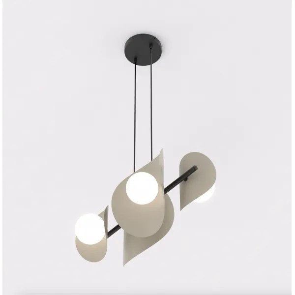 Kábellel függesztett csillár ELEMENTI 4xG9/8W/230V bézs