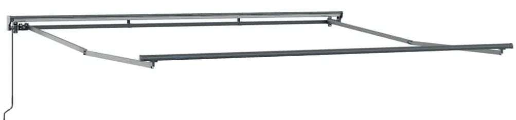 Behúzható napellenző Sárga és narancs 400x300 cm szövet