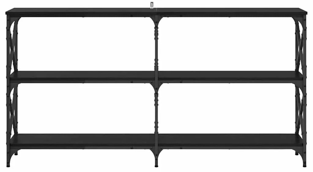 Konzolasztal Musta tammi 156 x 28 x 80,5 cm Faanyag