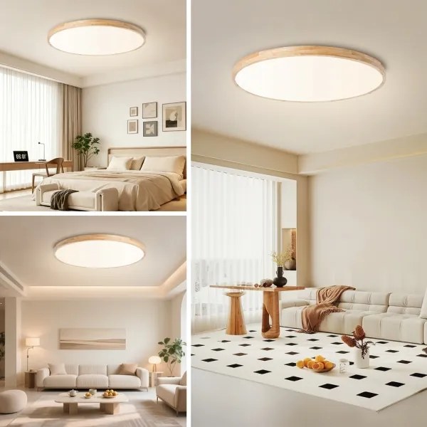 BRILAGI -LED dimmelhető lámpatest WOODLINE LED/128W/230V 3000-6000K tölgy átm. 100 cm+távirányító