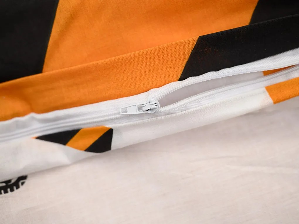 Világító pamut ágynemű BAGR narancssárga Ágyneműhuzat mérete: 70 x 90 cm | 140 x 200 cm