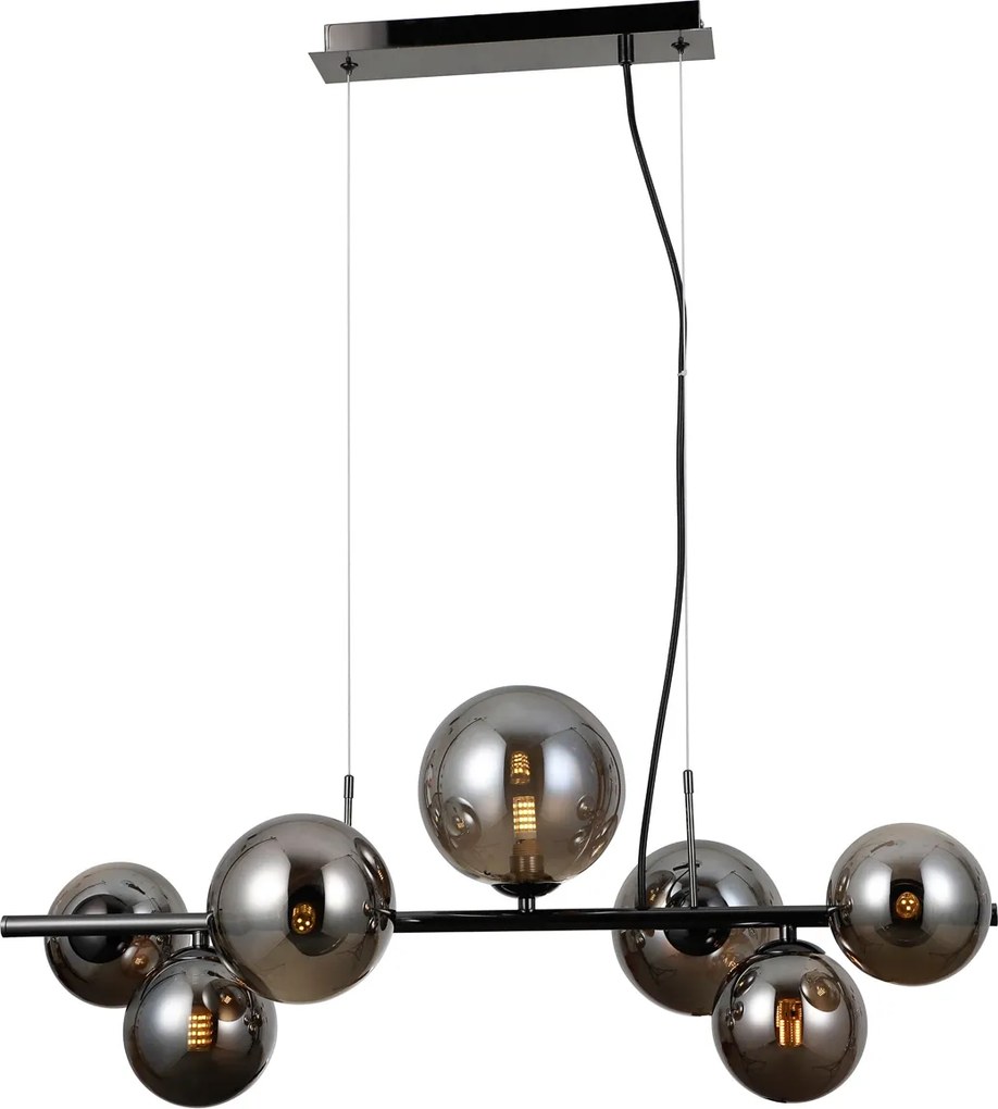 Italux modern függeszték canello króm fekete füstös itxpnd-406007-7a-bcr
