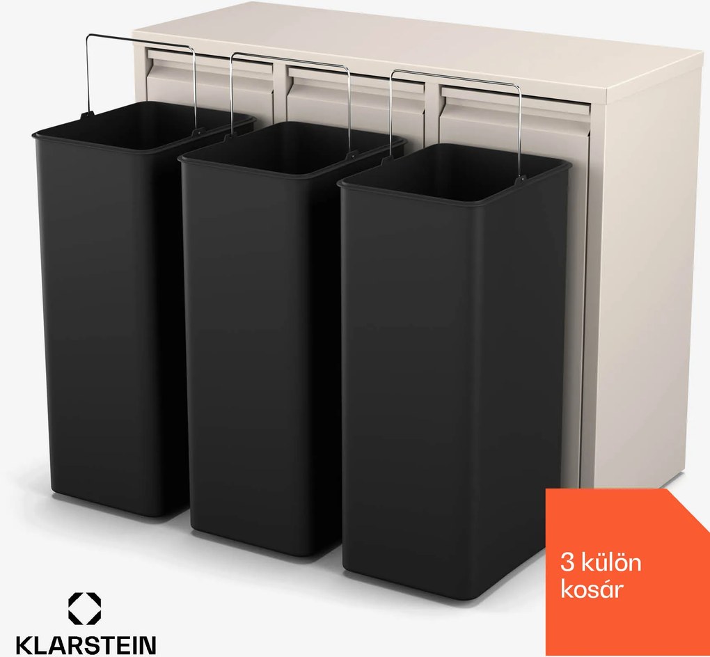 Klarstein Ordnungshüter 3, 45 liter, 3 kosár, szagmentes, egyszerű töltés