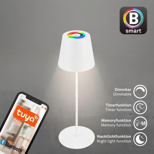 Briloner 7559016-LED RGB COLORIS asztali lámpa 3,5W/5V IP44 2000mAh Wi-Fi Tuya