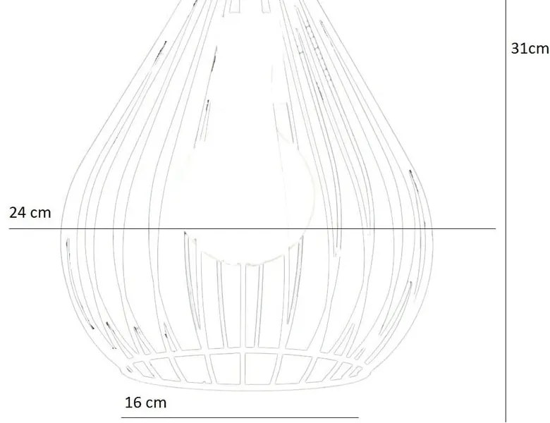 Fekete függőlámpa fém búrával ø 24 cm – Opviq lights