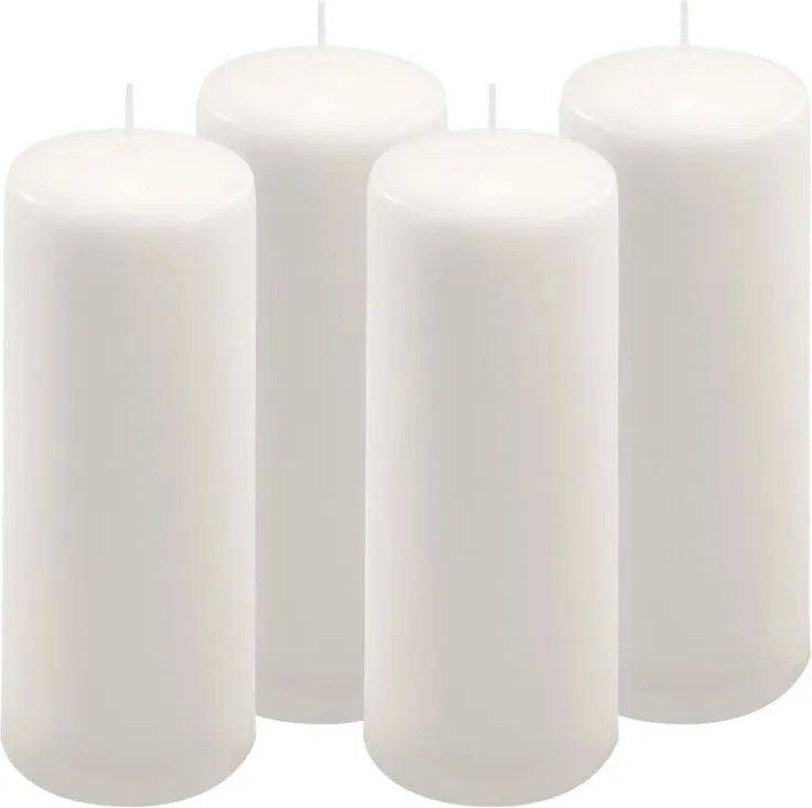 Gyertya készlet  20 cm Ø 7,5 cm 4 db fehér
