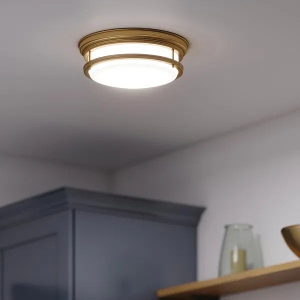 Hinkley HK-HADLEY-F-BR-Fürdőszobai mennyezeti lámpa HADLEY 3xE27/40W/230V IP44 aranyszínű