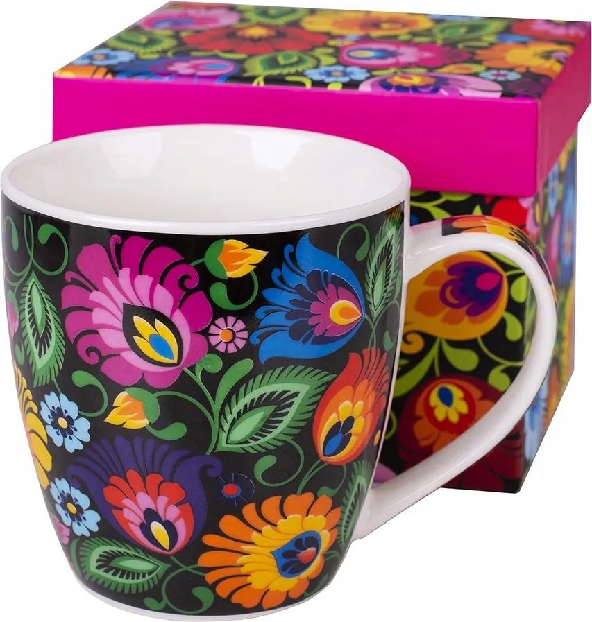 Népi Bögre Dobozban Vadász Fekete 460 ML