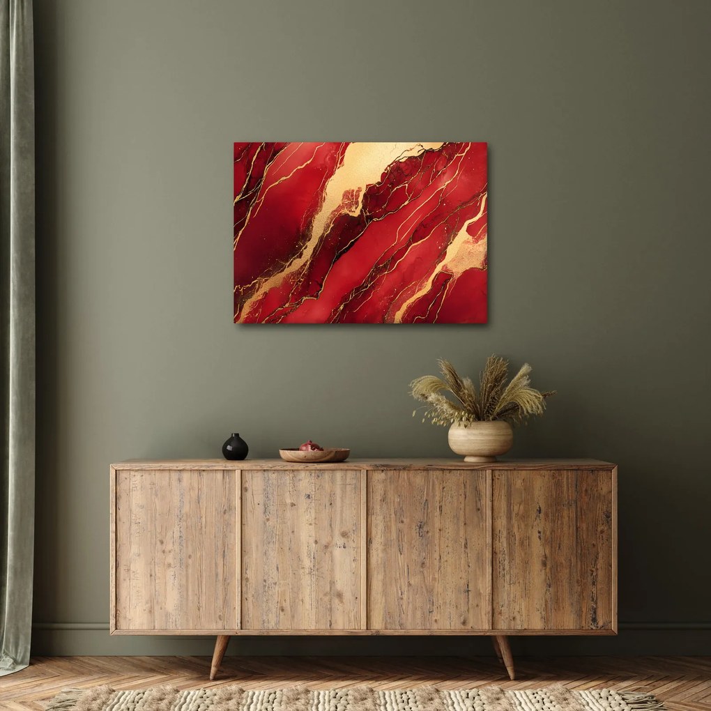 Kép - Vörös-arany márvány (70x50 cm)