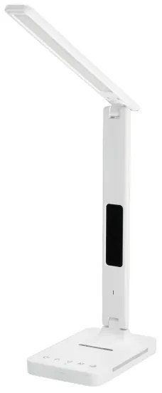 LED Dimmelhető lámpa vezeték nélküli QI töltéssel, kijelzővel és USB porttal LED/7W/230V 3000-6000K